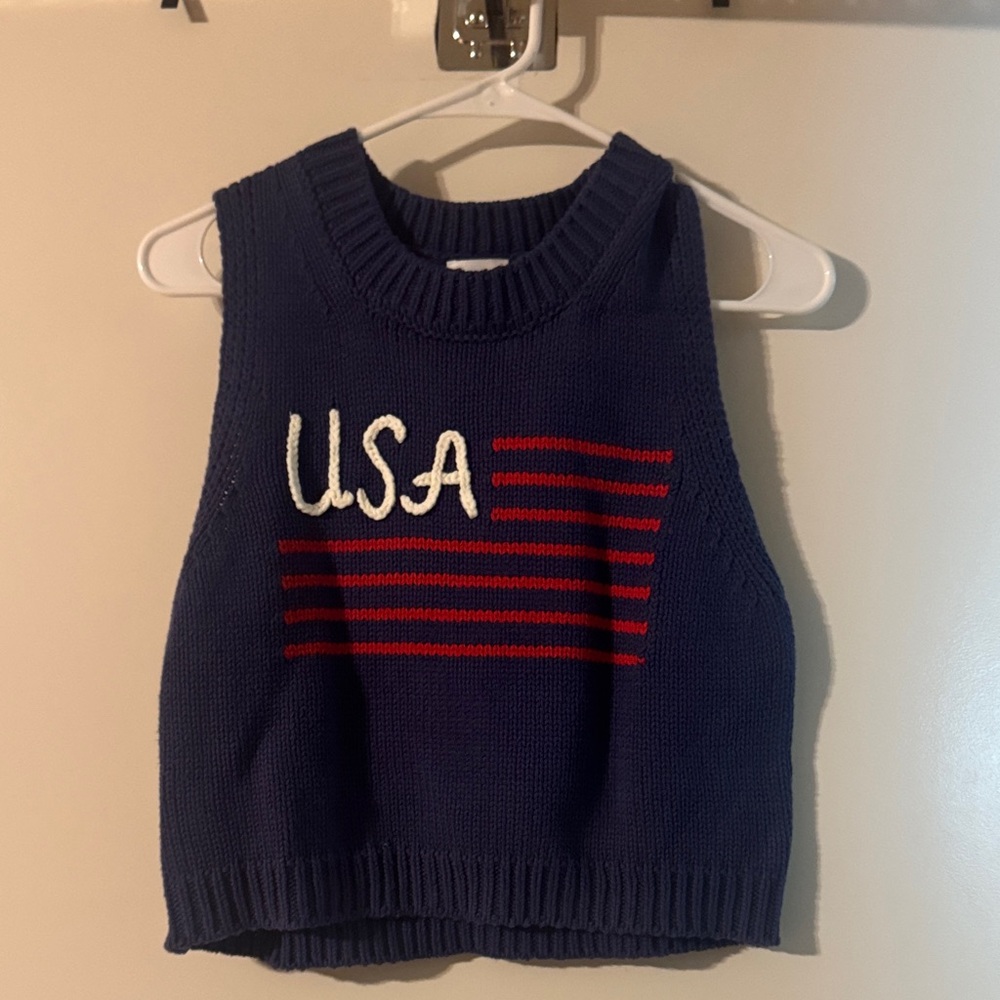Le Lis Navy Knit Sweater Vest